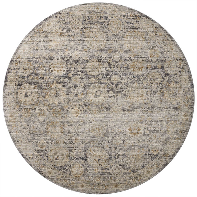 Jean Stoffer x Loloi Katherine Kes-02 Charcoal/Gold Rug.