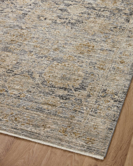 Jean Stoffer x Loloi Katherine Kes-02 Charcoal/Gold Rug.