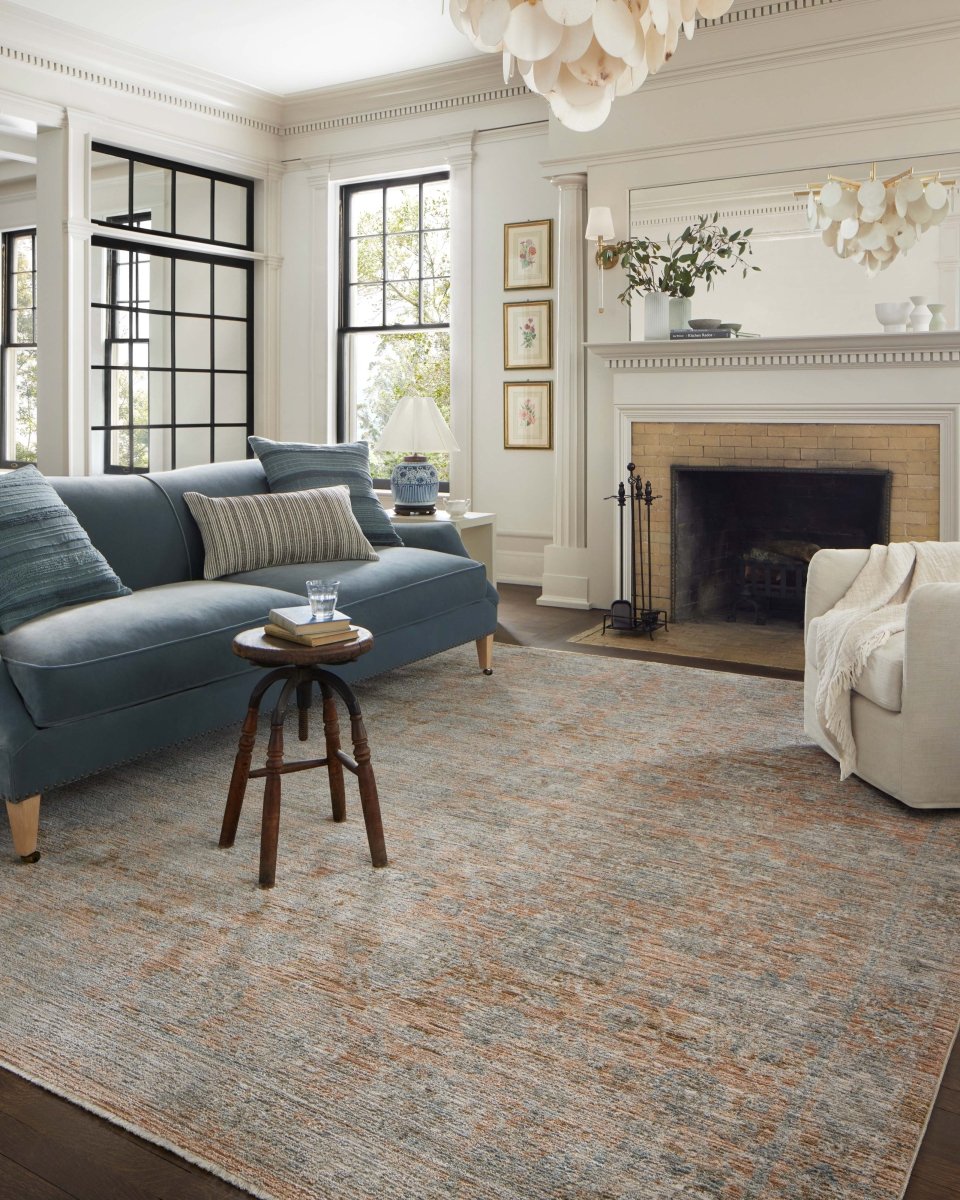 Jean Stoffer x Loloi Katherine Kes-02 Terracotta/Smoke Rug.