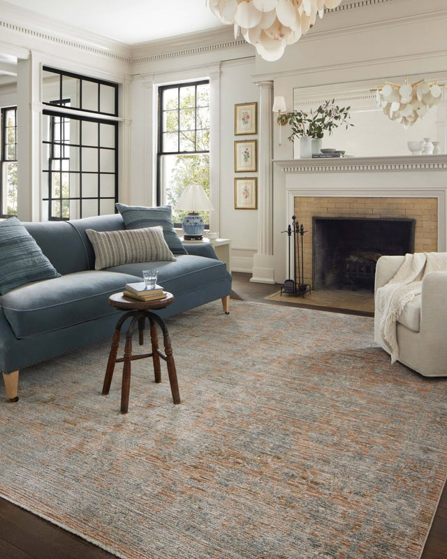 Jean Stoffer x Loloi Katherine Kes-02 Terracotta/Smoke Rug.