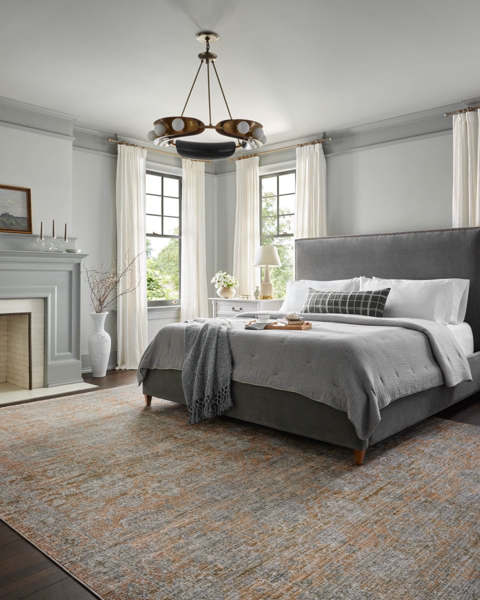 Jean Stoffer x Loloi Katherine Kes-02 Terracotta/Smoke Rug.