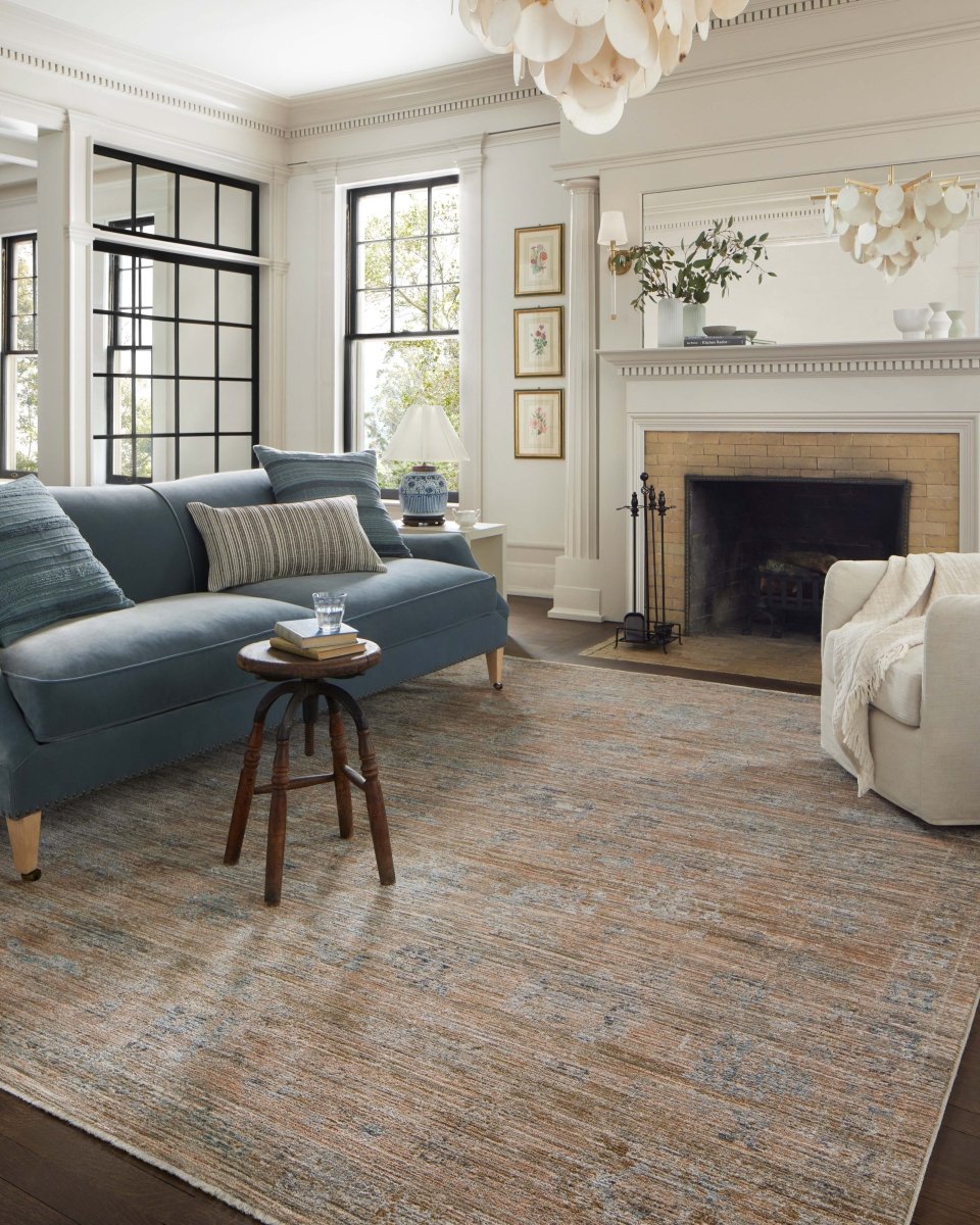 Jean Stoffer x Loloi Katherine Kes-04 Copper/Steel Rug.
