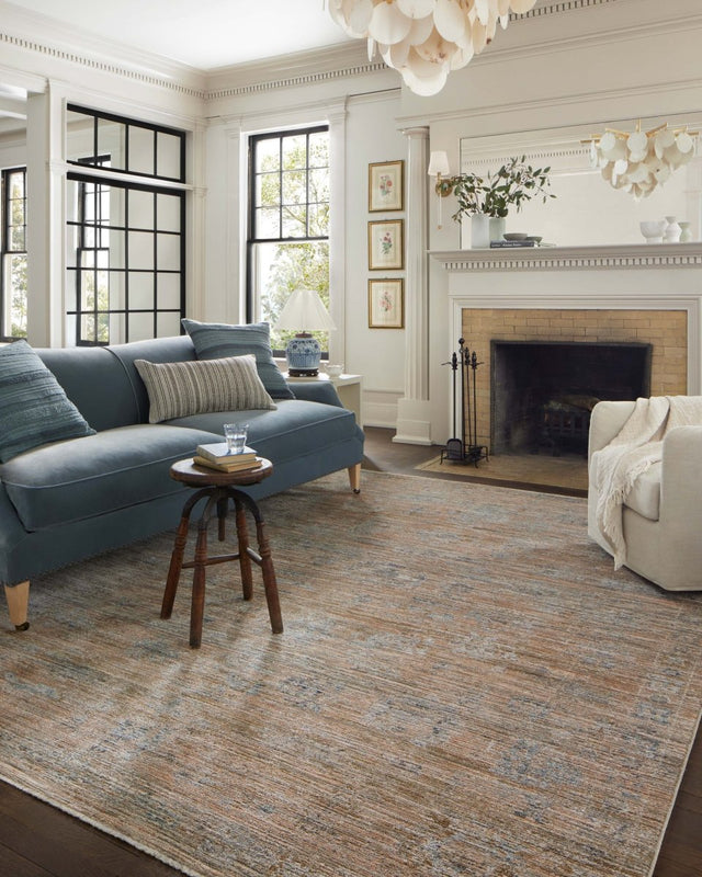 Jean Stoffer x Loloi Katherine Kes-04 Copper/Steel Rug.