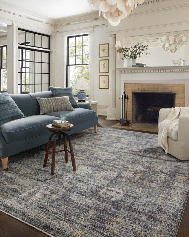 Jean Stoffer x Loloi Katherine Kes-04 Ink/Jade Rug.