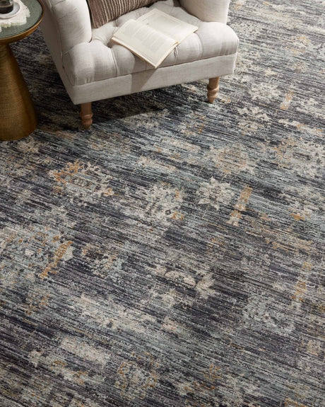 Jean Stoffer x Loloi Katherine Kes-04 Ink/Jade Rug.