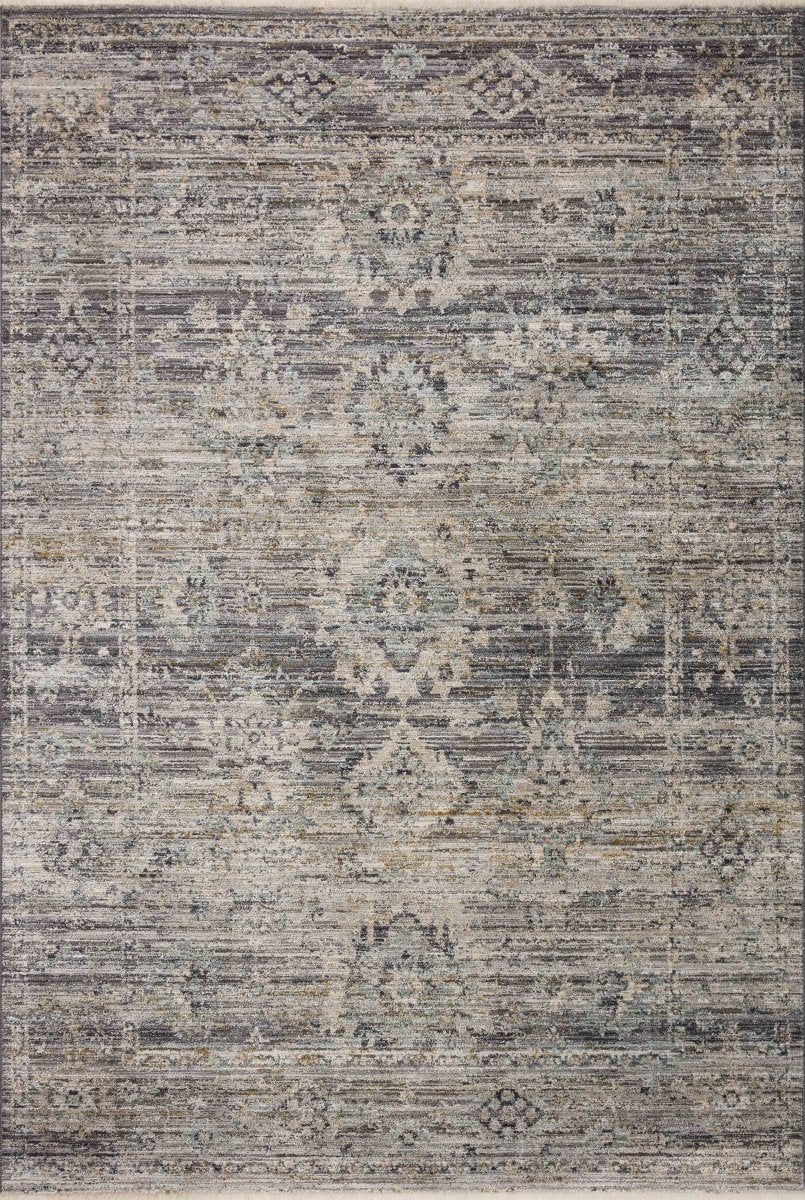 Jean Stoffer x Loloi Katherine Kes-05 Graphite/Jade Rug.