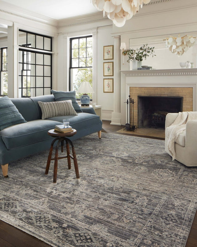 Jean Stoffer x Loloi Katherine Kes-05 Graphite/Jade Rug.