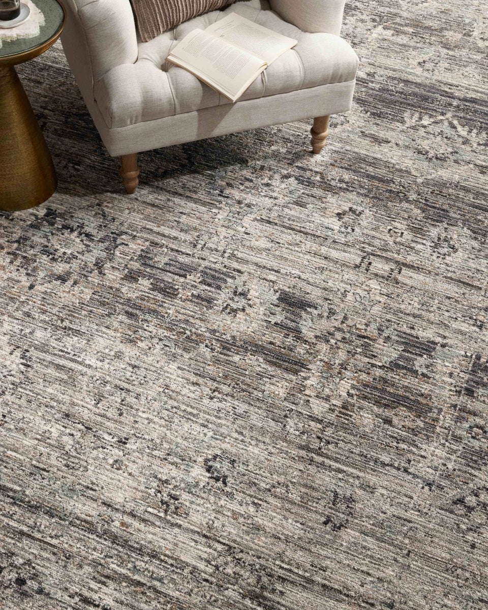 Jean Stoffer x Loloi Katherine Kes-05 Graphite/Jade Rug.