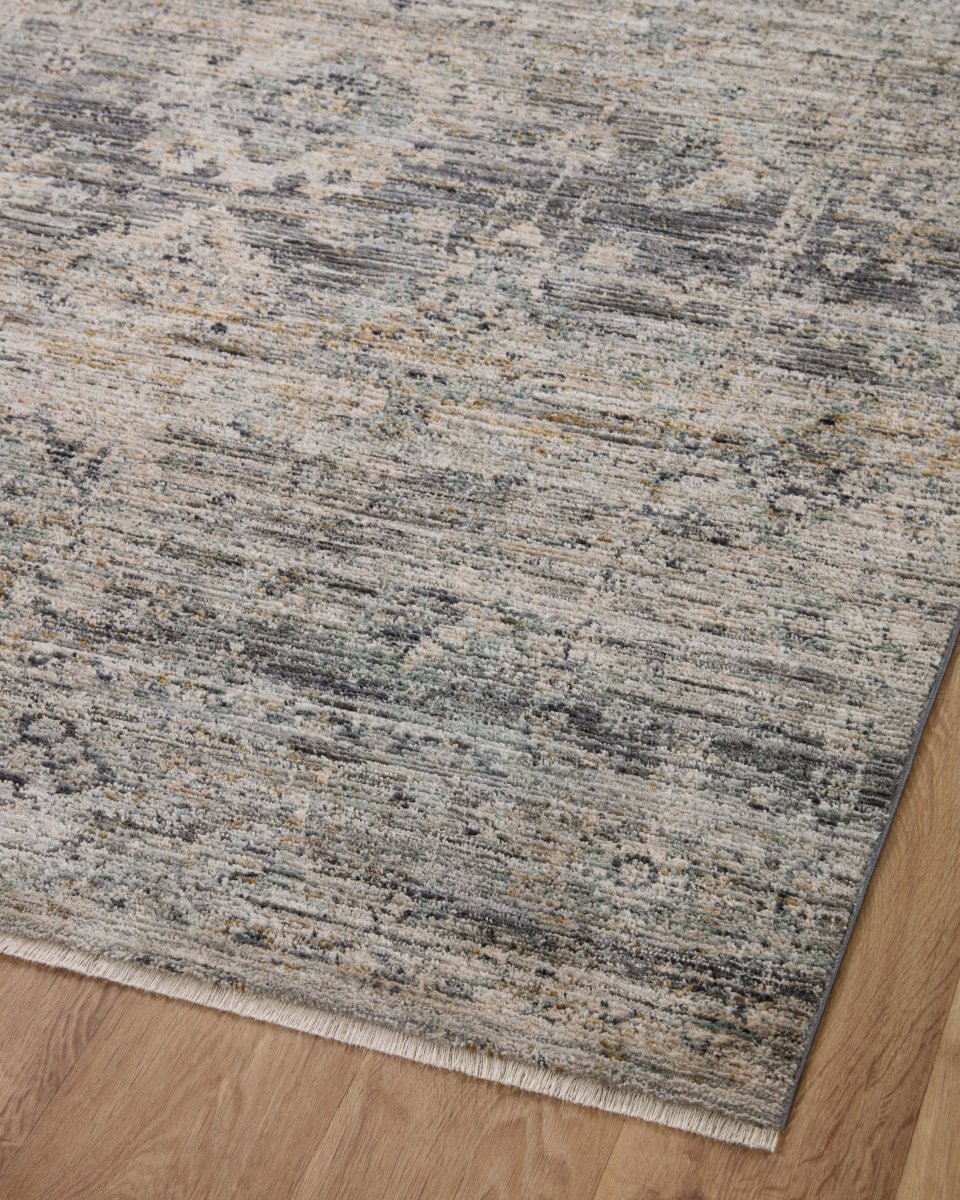 Jean Stoffer x Loloi Katherine Kes-05 Graphite/Jade Rug.