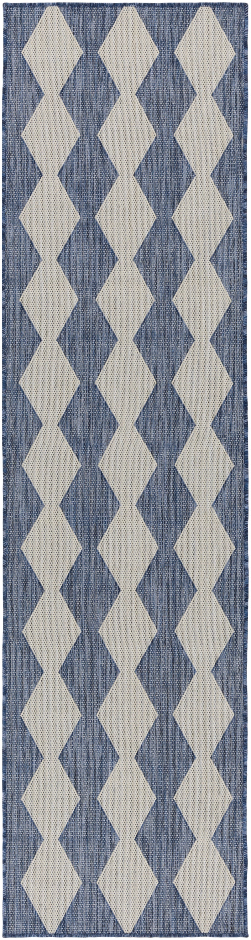 Nourison Positano POS04 Machine Made Navy, Blue Rug