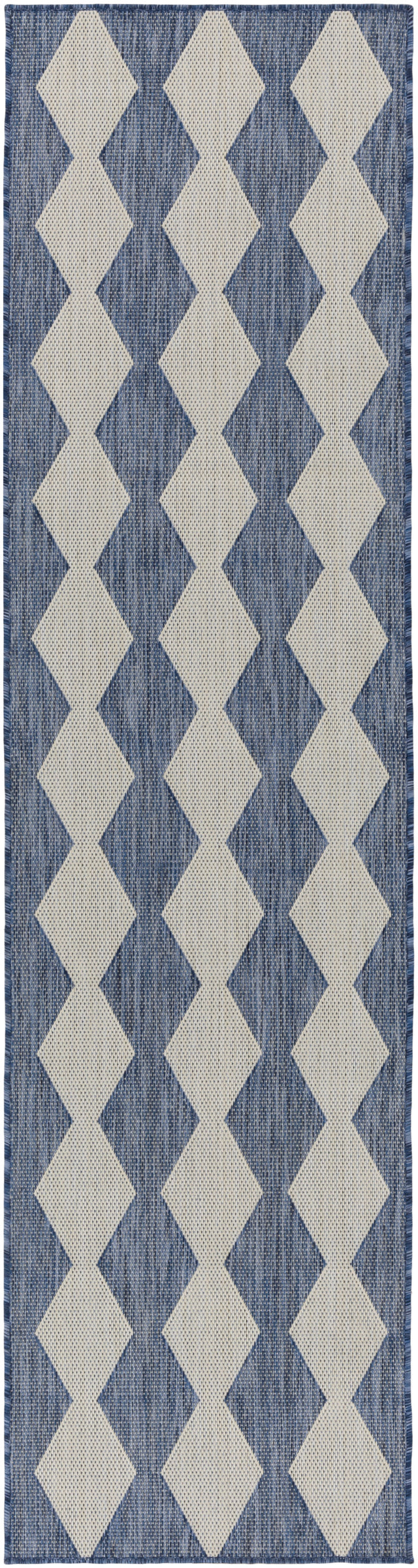 Nourison Positano POS04 Machine Made Navy, Blue Rug