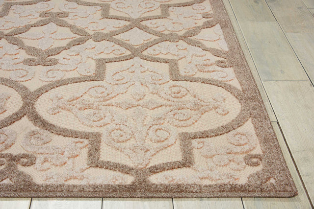 Nourison Aloha ALH14 Machine Made Cream Rug