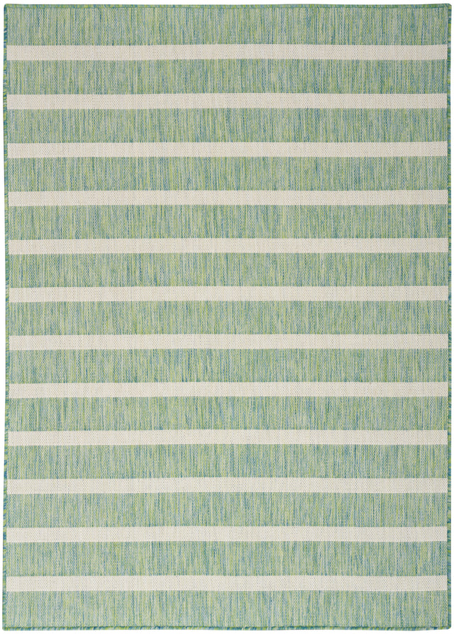 Nourison Positano POS03 Machine Made Blue, Green, Ivory Rug