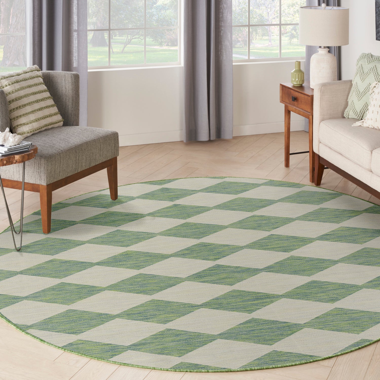 Nourison Positano Pos04 Blue Green Rug
