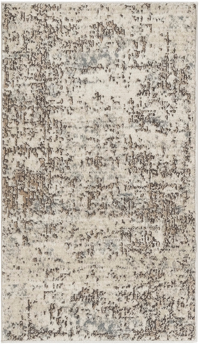 Nourison Quarry QUA17 Machine Made Ivory, Beige Rug