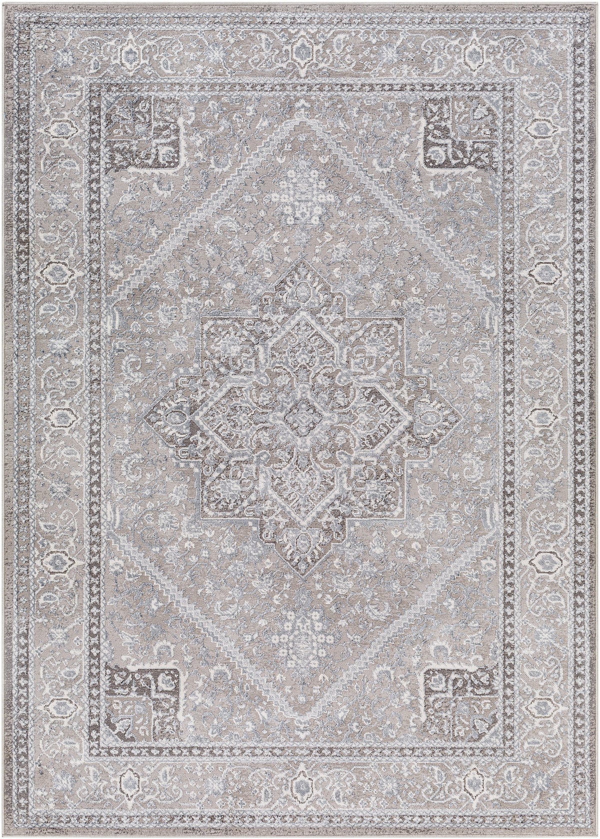 Surya Katmandu Kat-2318 Light Brown, Cream, Charcoal, Gray Rug.