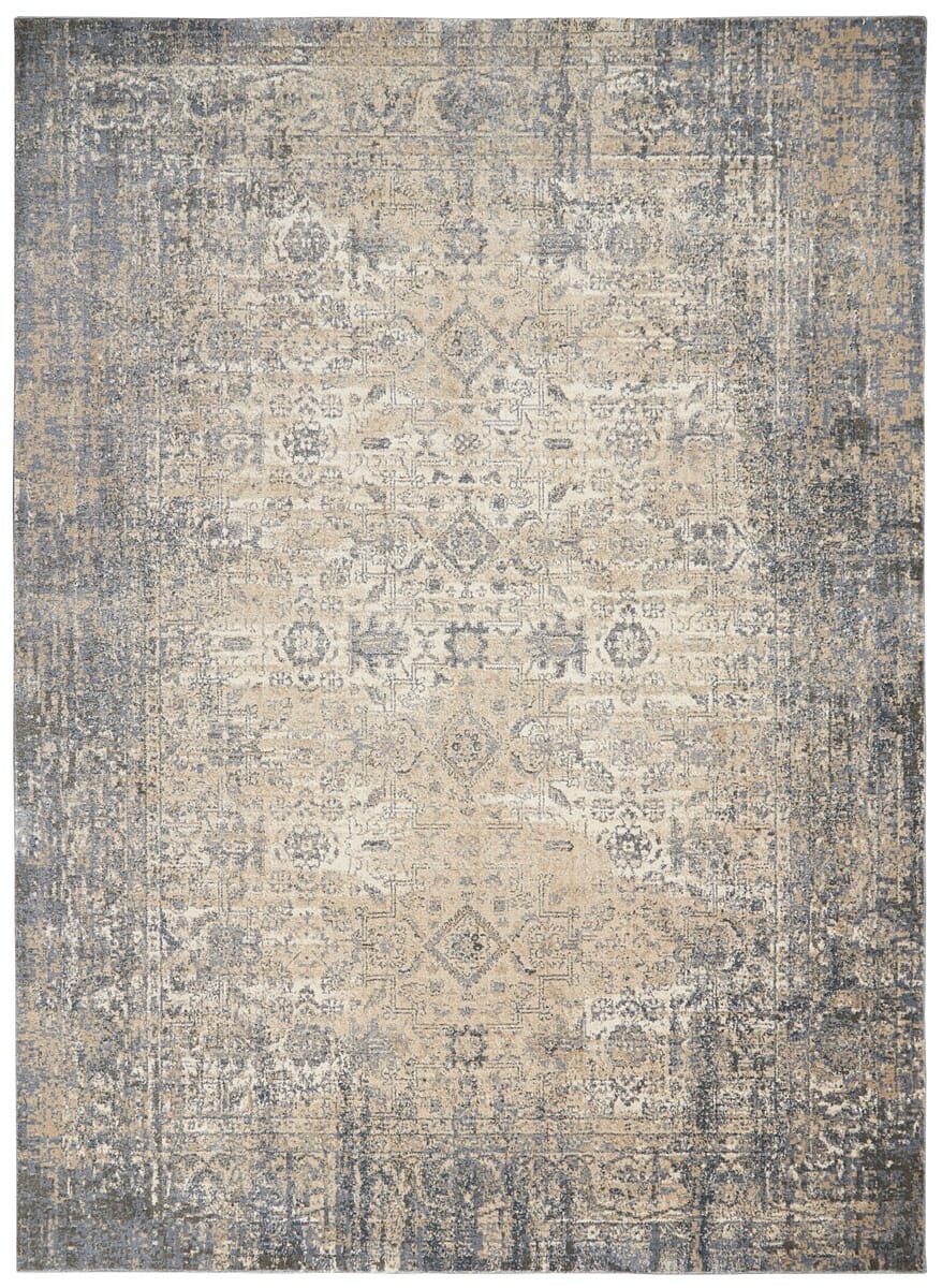 Kathy Ireland Home Moroccan Celebration Ki3M1 Ivory / Slate Rugs.