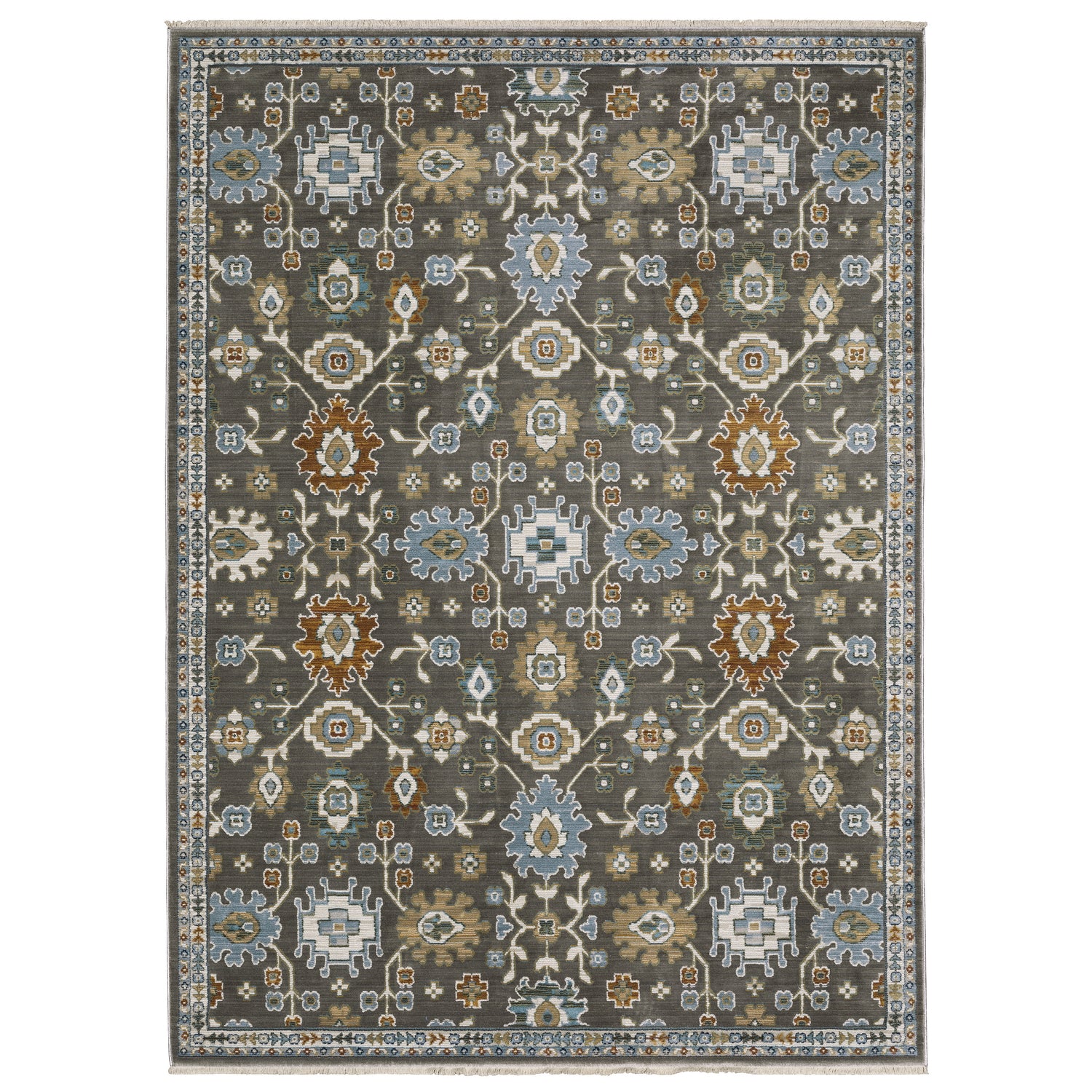 Oriental Weavers Sphinx KEIRA KEI01 Grey Floral Rugs