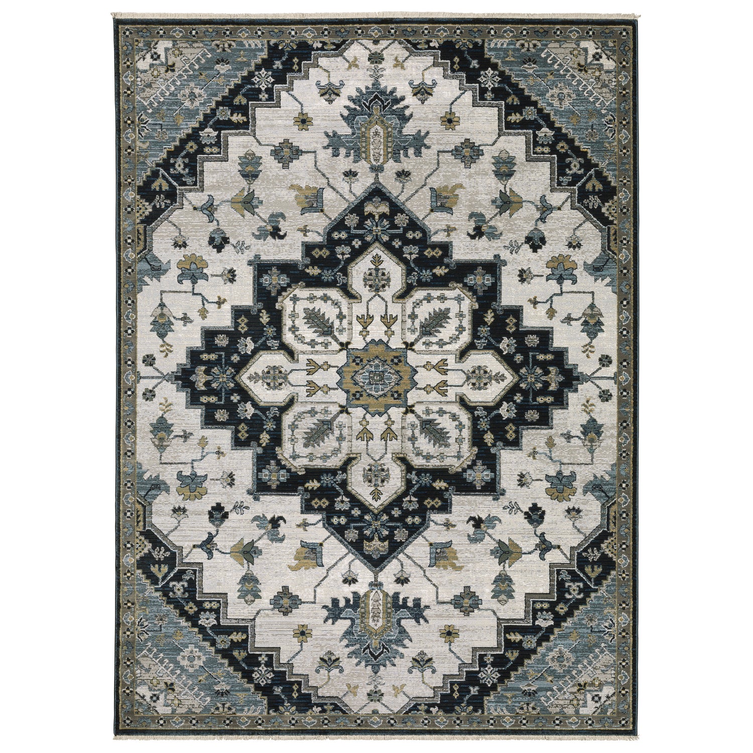 Oriental Weavers Sphinx KEIRA KEI04 Blue Medallion Rugs