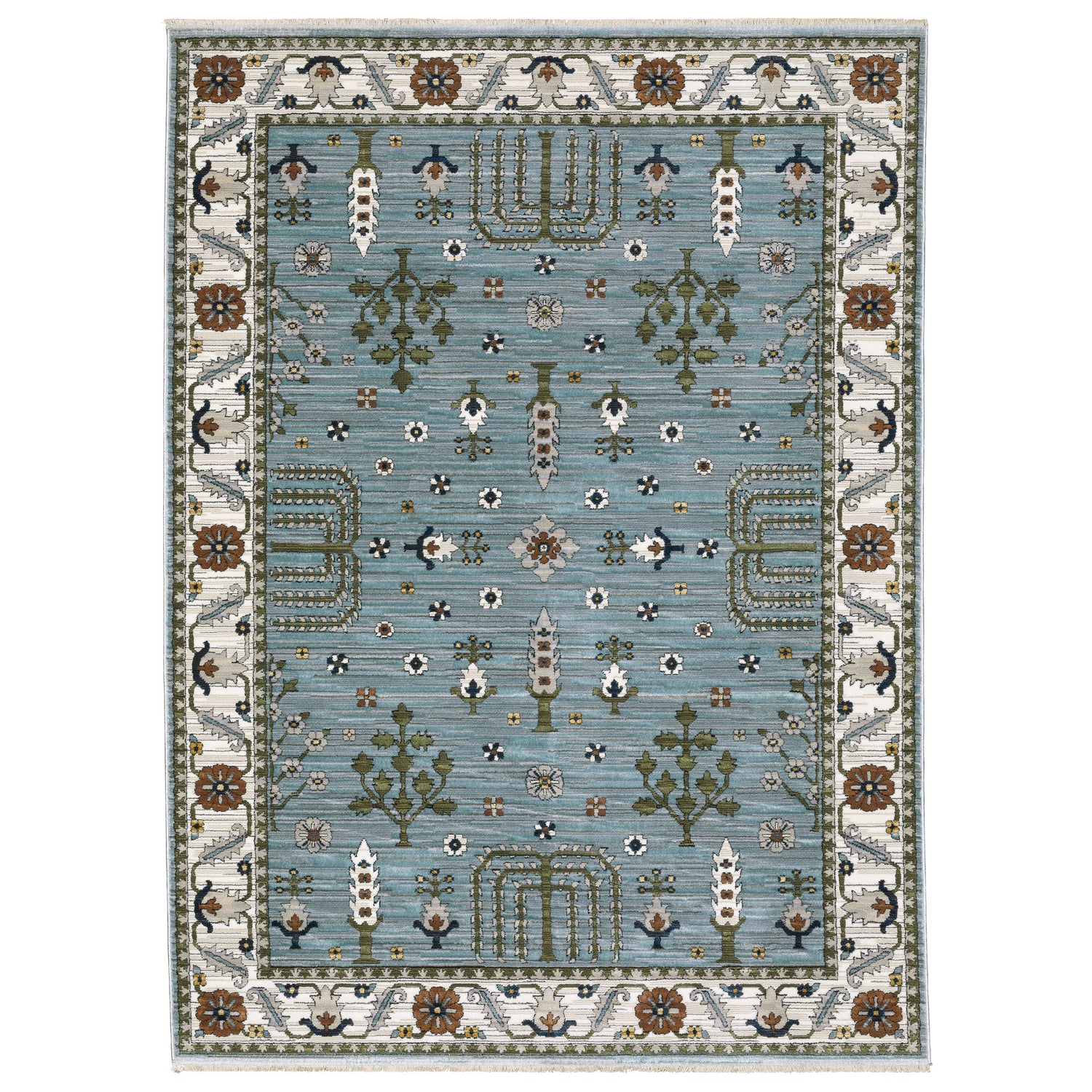 Oriental Weavers Sphinx KEIRA KEI06 Blue Floral Rugs