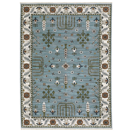 Oriental Weavers Sphinx KEIRA KEI06 Blue Floral Rugs