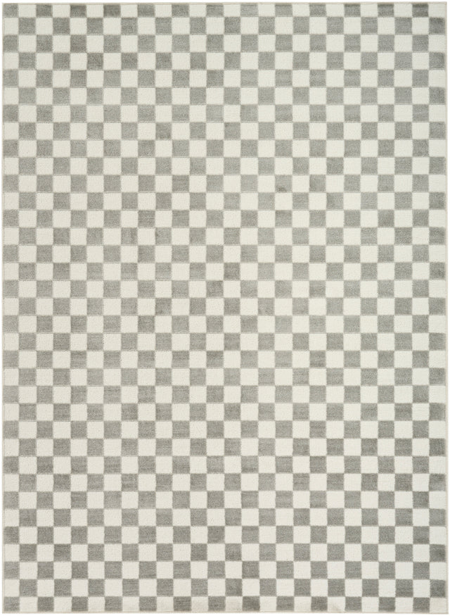 Nourison Serenity Home SRH09 Ivory Grey Contemporary Area Rugs