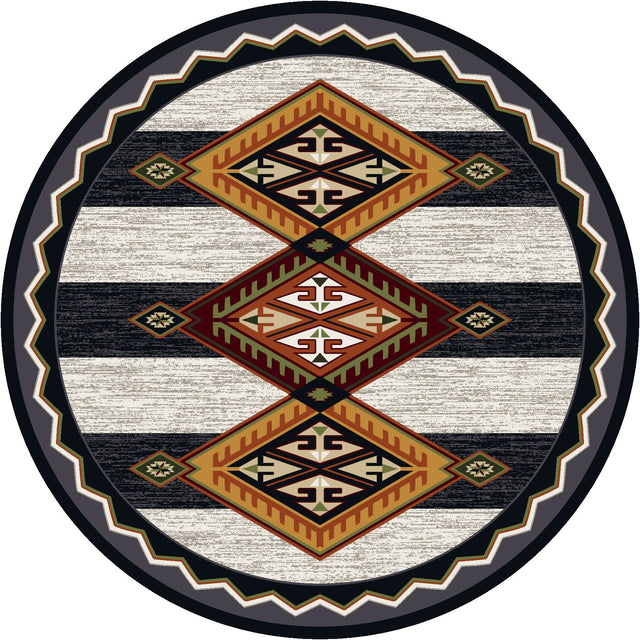 American Dakota Lineage Black & White Rug