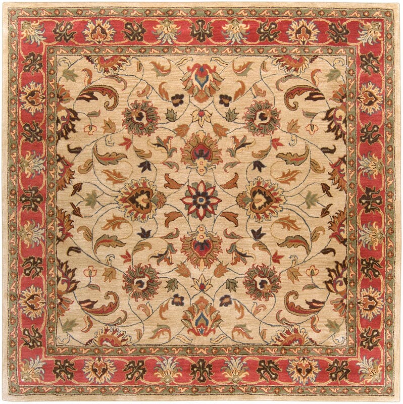 Livabliss Caesar cae - 1001 Beige / Rust Red / Sage / Chocolate Rugs - Livabliss - cae1001 - 4sq