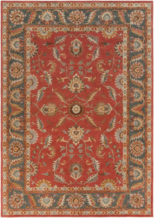 Livabliss Caesar cae - 1007 Rust Red / Kerry Blue / Taupe Rugs - Livabliss - cae1007 - 4rd