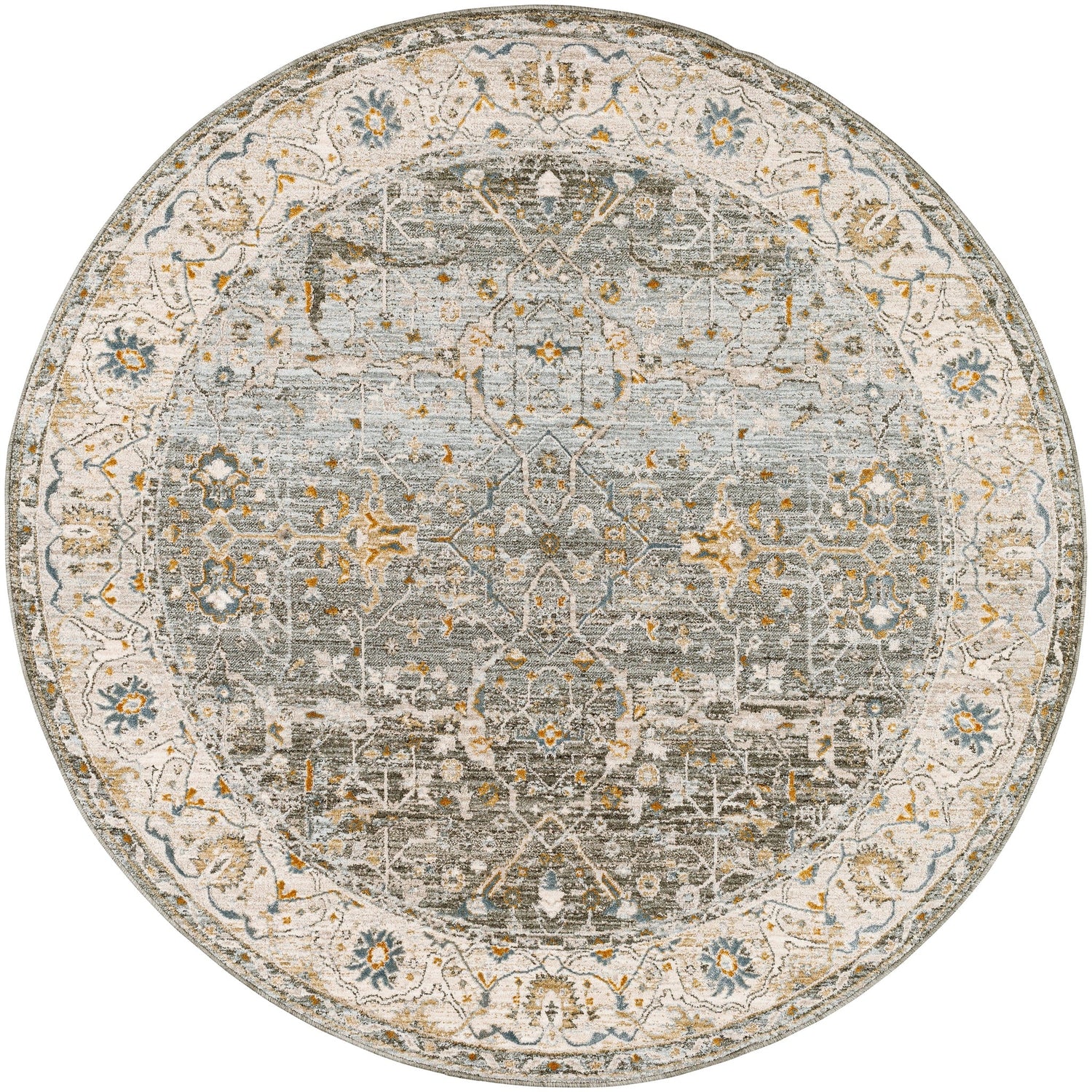 Livabliss Dresden Dre - 2310 Dusty Sage, Taupe, Off - White, Light Gray, Deep Teal Rug - Livabliss - dre2310 - 23