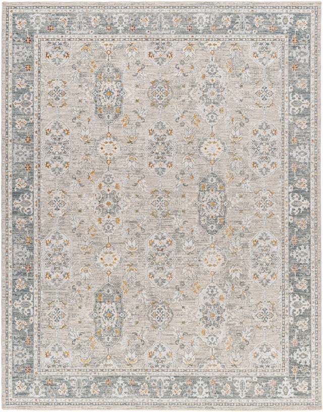 Livabliss Dresden Dre - 2325 Medium Gray, Gray, White, Light Slate, Mustard, Rust Rug - Livabliss - dre2325 - 23