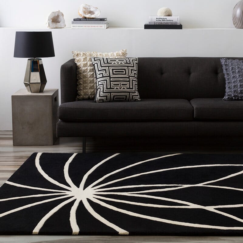 Livabliss Forum fm - 7072 Black / White Rugs - Livabliss - fm7072 - 23