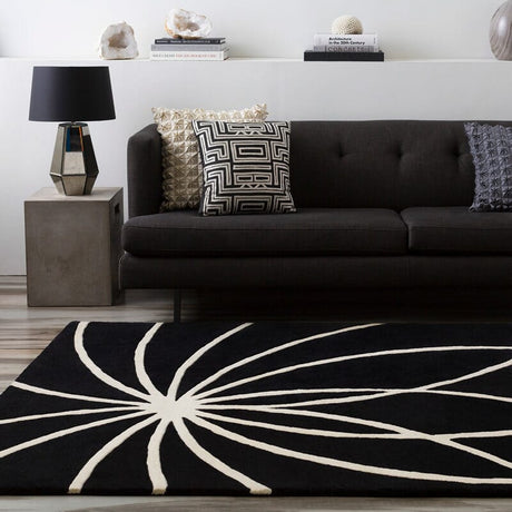 Livabliss Forum fm - 7072 Black / White Rugs - Livabliss - fm7072 - 23