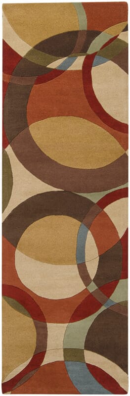 Livabliss Forum fm - 7108 Chocolate / Gold / Red / Rugs - Livabliss - fm7108 - 268