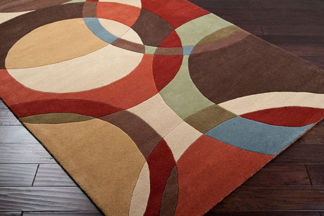 Livabliss Forum fm - 7108 Chocolate / Gold / Red / Rugs - Livabliss - fm7108 - 4rd