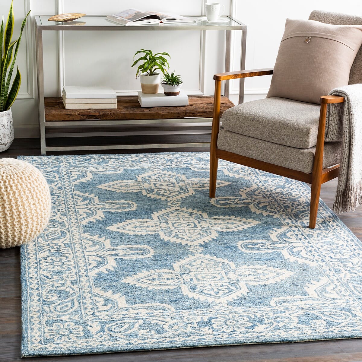 Livabliss Granada Gnd - 2300 Aqua, Dark Blue, Cream Rugs - Livabliss - gnd2300 - 23