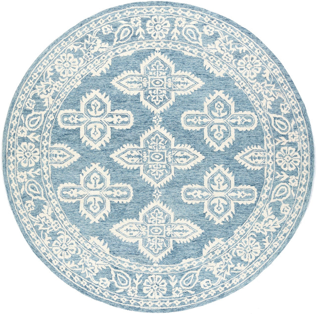 Livabliss Granada Gnd - 2300 Aqua, Dark Blue, Cream Rugs - Livabliss - gnd2300 - 6rd