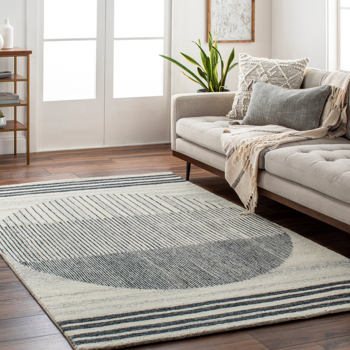 Livabliss Granada Gnd - 2334 Light Beige, Black Rug - Livabliss - gnd2334 - 23