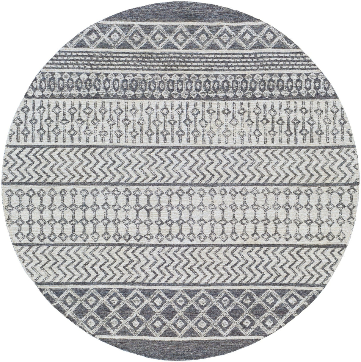 Livabliss Maroc Mar - 2305 Charcoal, Teal, Medium Gray, Cream Rugs - Livabliss - mar2305 - 6rd