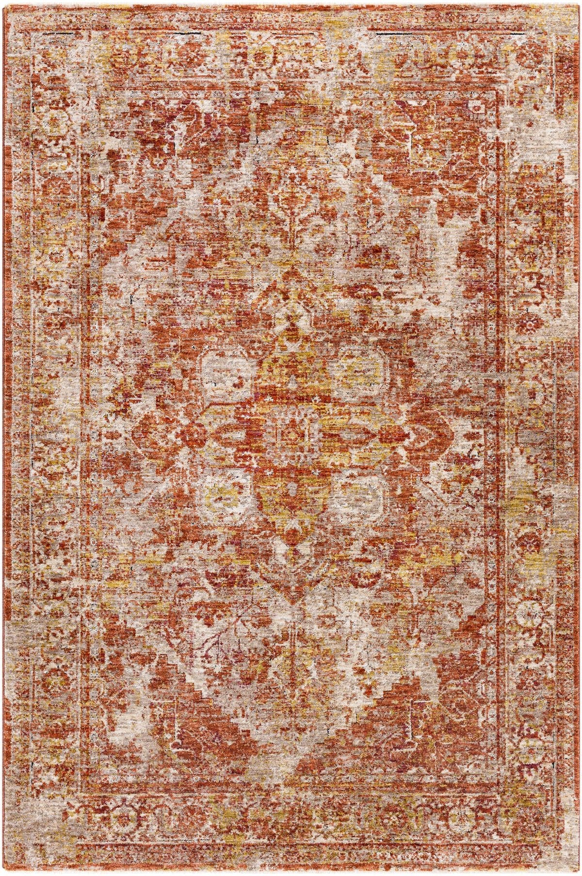 Livabliss Mirabel Mbe - 2304 Peach, Burnt Orange, Cream, Dark Brown Rugs - Livabliss - mbe2304 - 23