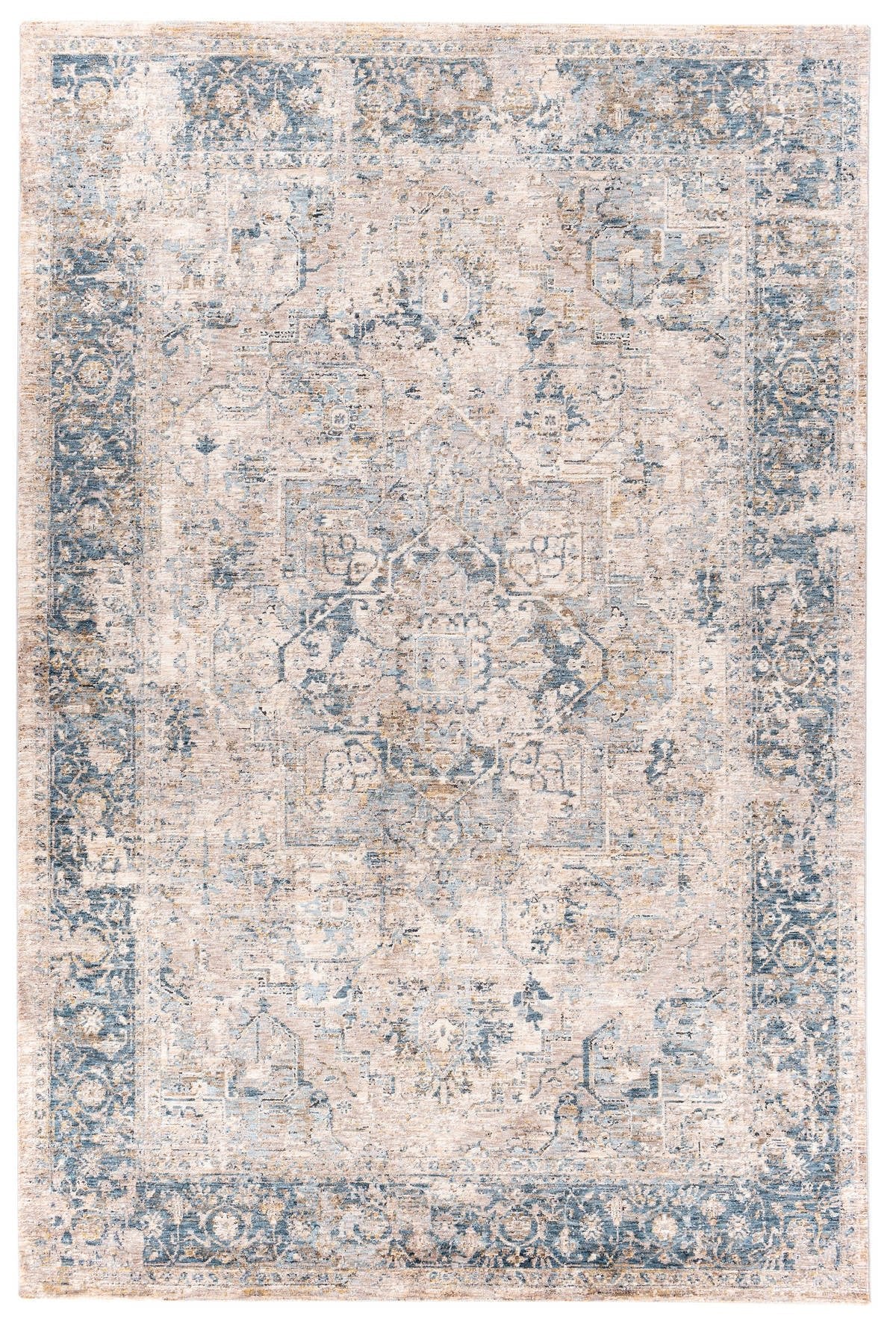 Livabliss Mirabel Mbe - 2312 Teal, Aqua, Mustard, Taupe Rugs - Livabliss - mbe2312 - 23
