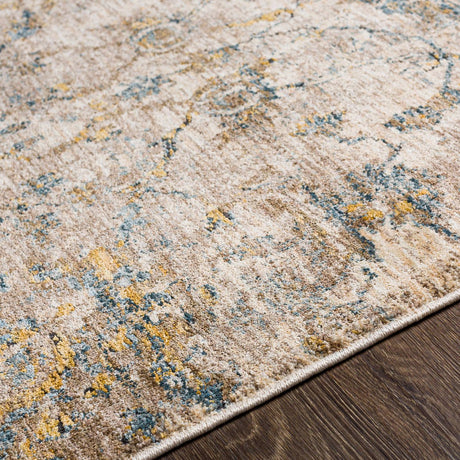 Livabliss Mirabel Mbe - 2316 Teal, Aqua, Mustard, Dark Brown Rugs - Livabliss - mbe2316 - 23