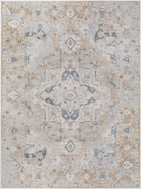 Surya Lillian Lll-2335 Oatmeal, Gray, Brown, Dark Blue, Black Rug.