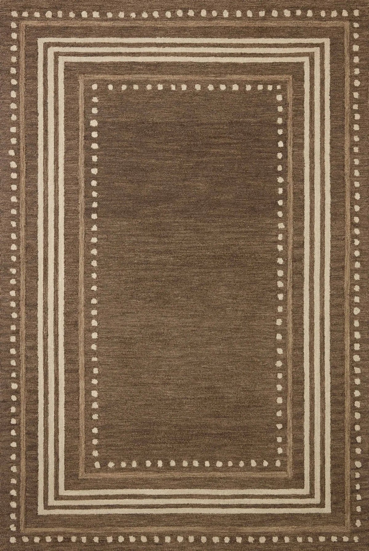 Chris Loves Julia x Loloi Alfie ALF-02 Bark / Natural Rug - main flat