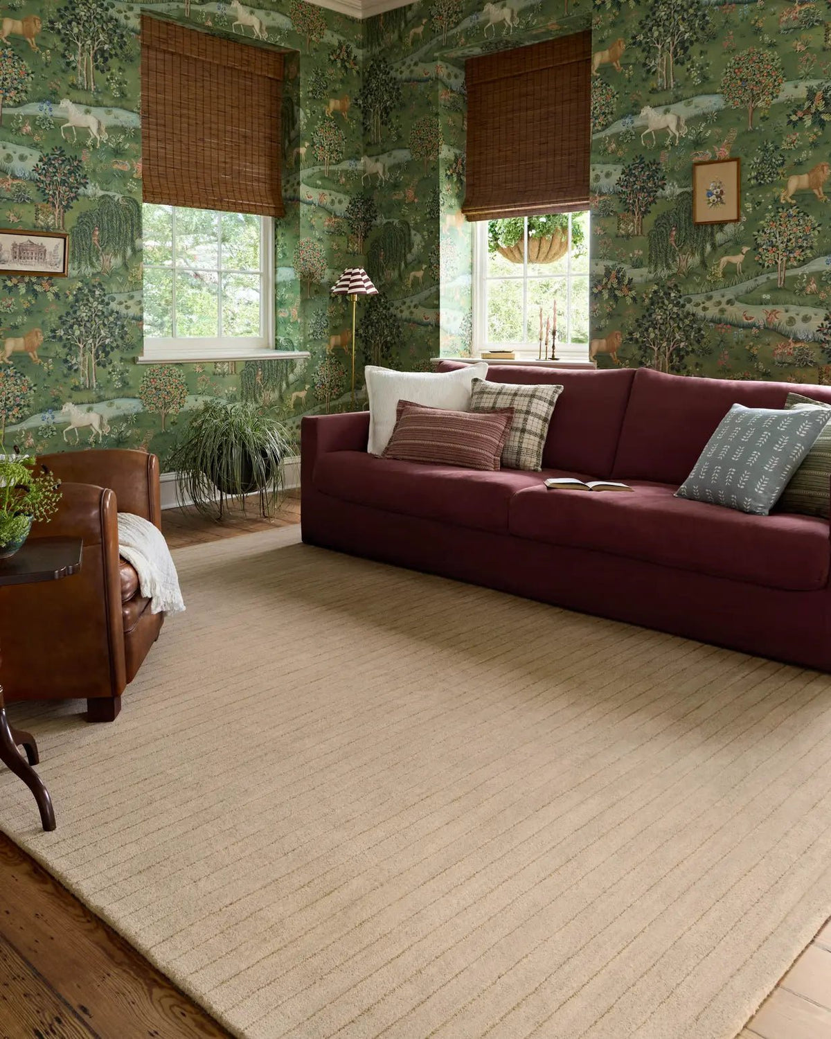 Chris Loves Julia x Loloi Henry HEY-01 Beige / Wheat Rug - room scene 3