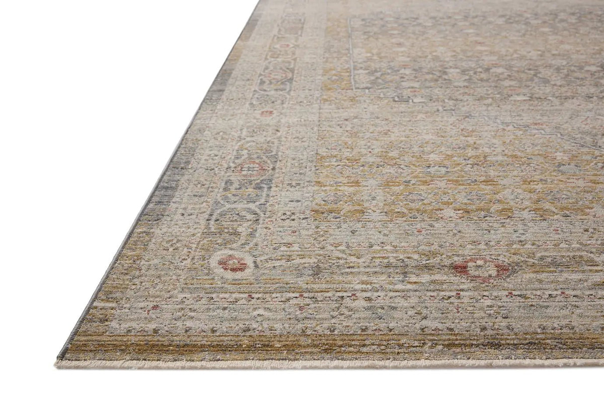 Chris Loves Julia x Loloi Ida IDA-02 Stone / Gold Rug - rug corner