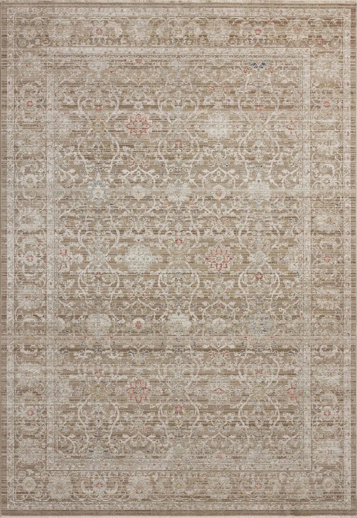Chris Loves Julia x Loloi Ida IDA-03 Bark / Multi Rug - main flat