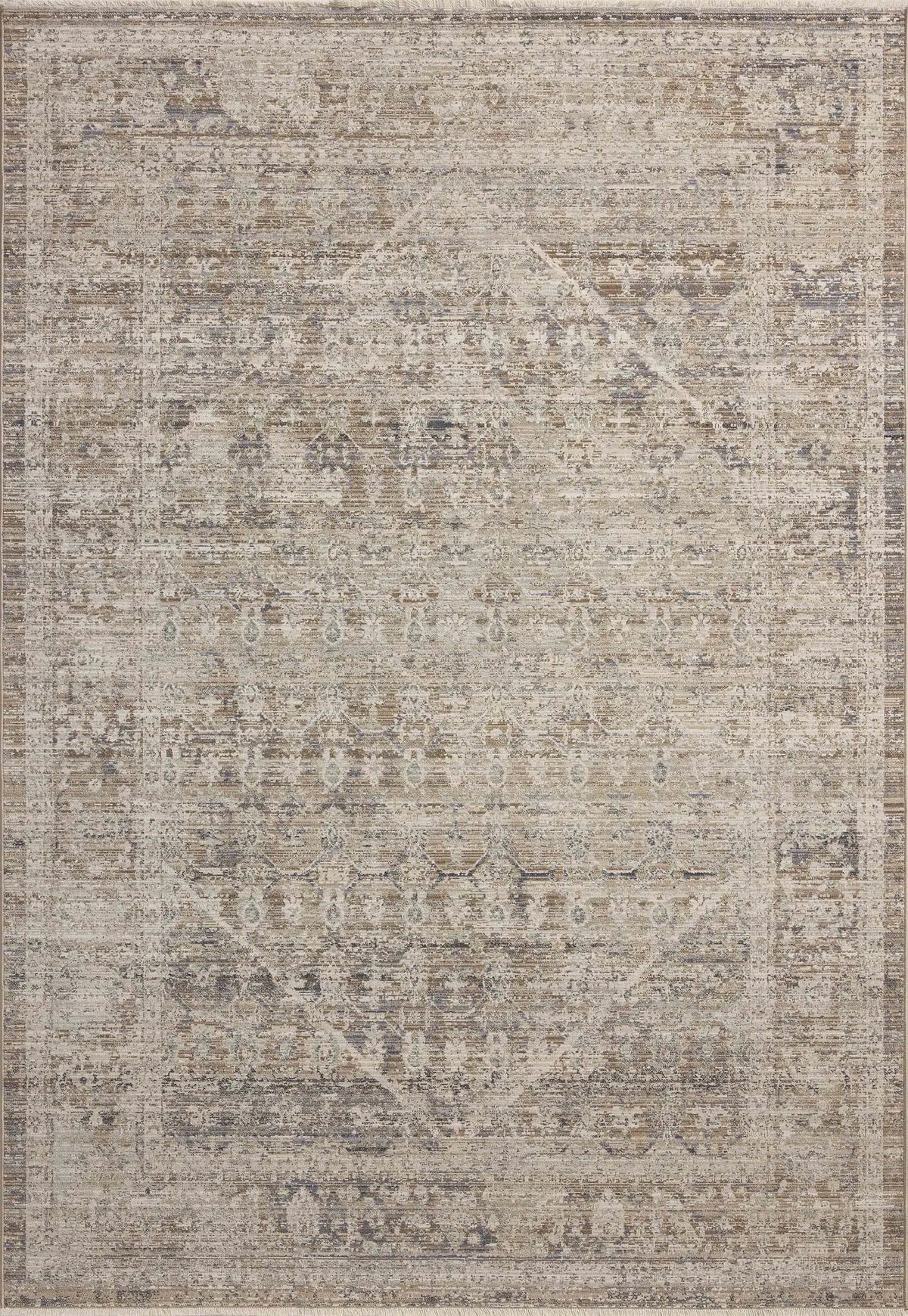 Chris Loves Julia x Loloi Ida IDA-06 Slate / Natural Rug - main flat