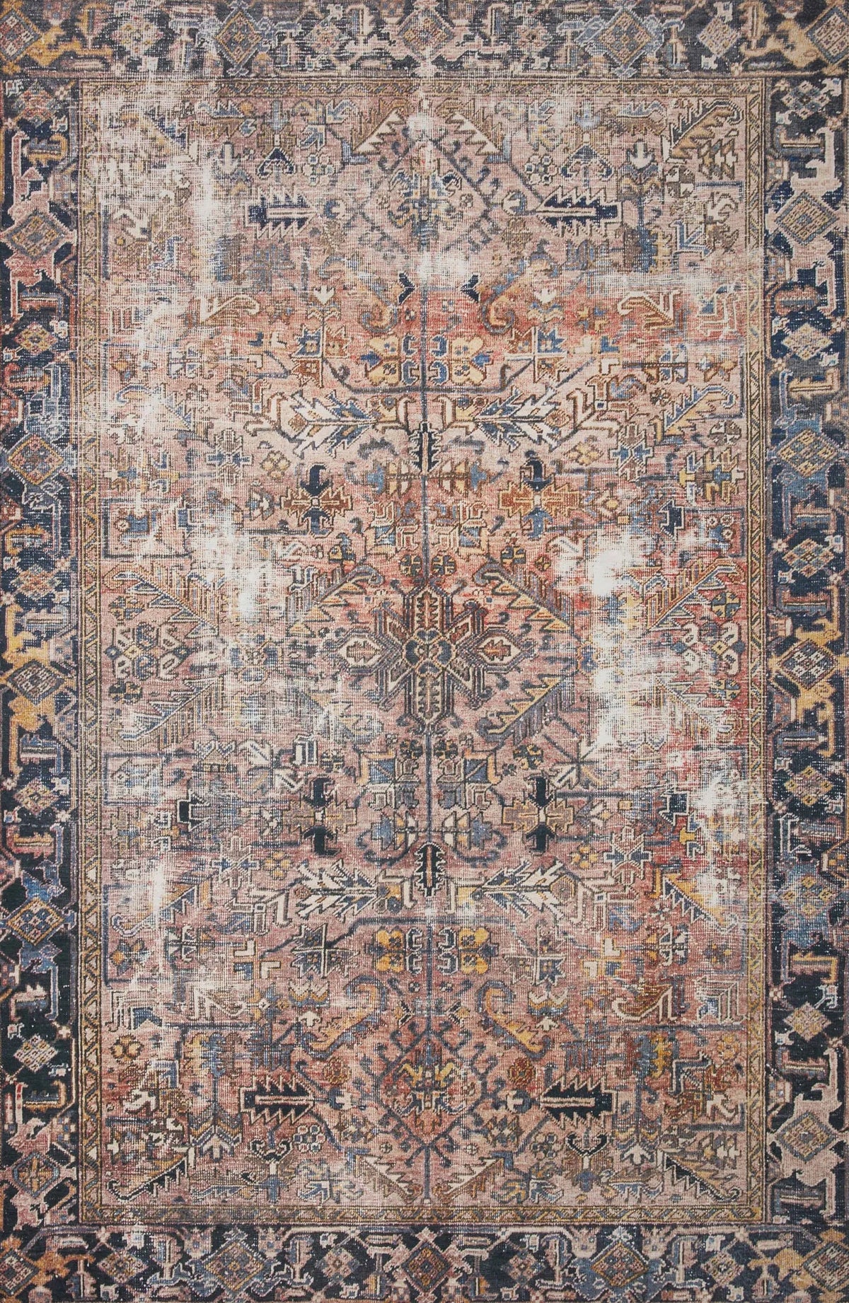 Chris Loves Julia x Loloi Jules 2-Jul Terracotta / Multi Rug - main flat