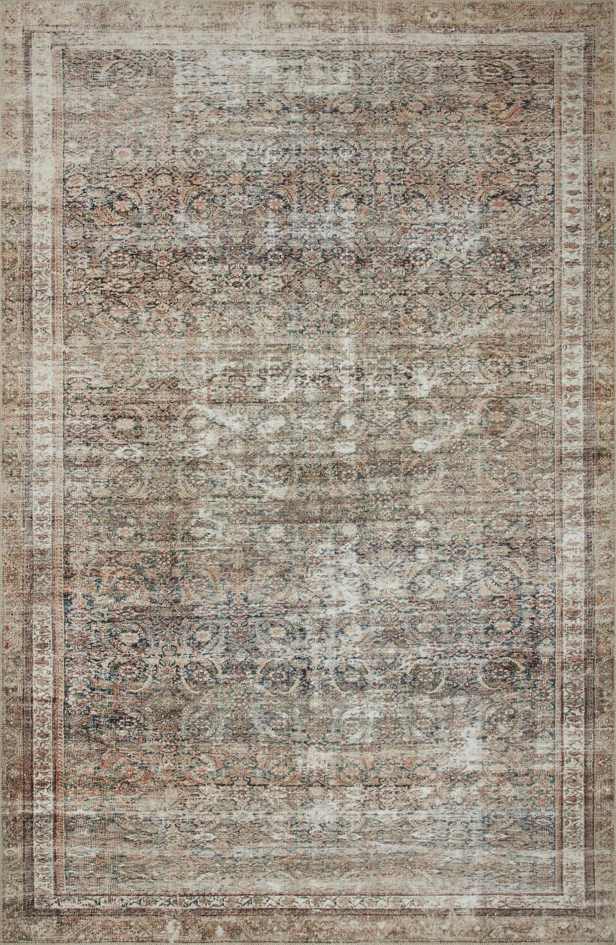 Chris Loves Julia x Loloi Jules 9-Jul Ink / Terracotta Rug - main flat
